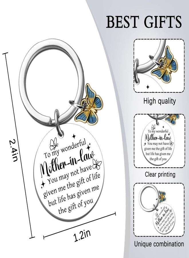 MOEXUKO Mother of the Groom Gifts Mother in Law Birthday Gifts Christmas Stocking Stuffers for Women Best Mothers in Law Keychain Wedding Halloween Thanksgiving Mothers Day Gift for Mom Keyring - Image 2